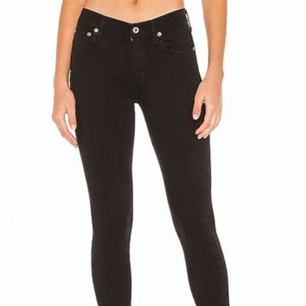 NWT Agolde Sophie Skinny Hi Rise Skinny Crop Black Jeans
